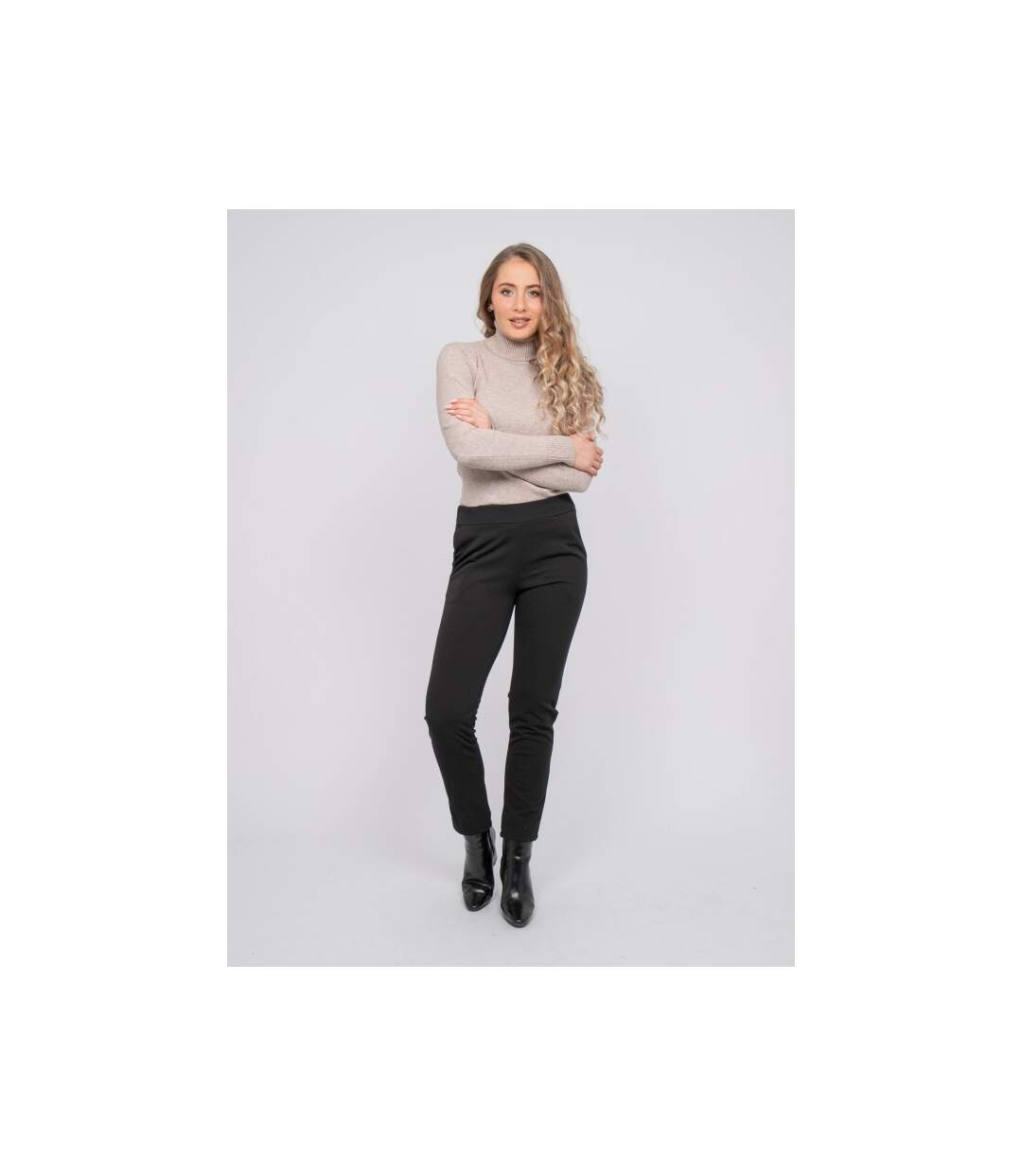 Pantalon slim taille élastiquée ESSANDRE - Dona X Lisa-4