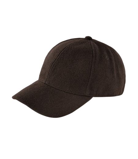 6 Panel Wool Blend Cap Dark Brown Beechfield