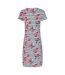 Robe T-shirt Motif/style Prairie Femme Rouge Lazy Jacks-4