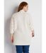 Gilet long boutonné torsades col V-2