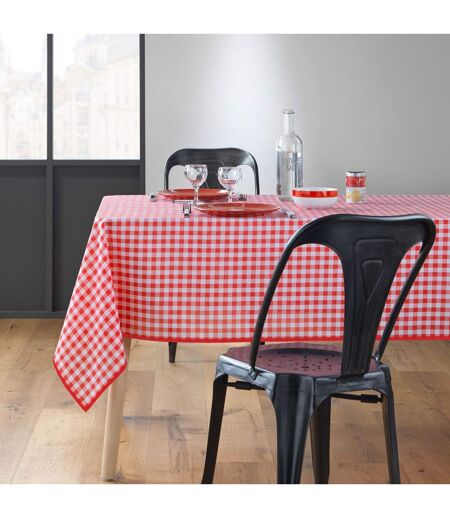 Nappe Antitache Imprimé Vichy 150x240cm Rouge