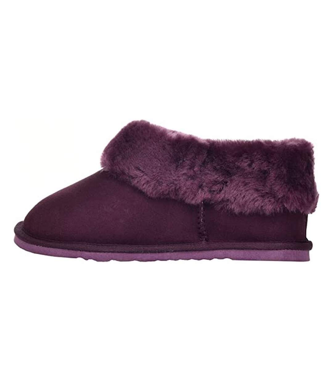 Eastern Counties Leather Womens/Ladies Sheepskin Lined Slipper Boots (Plum) - UTEL156-3