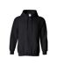 Sweatshirt À Capuche Unisexe Noir Gildan-1