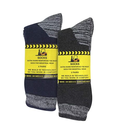 4 Pr Chaussettes de Travail Homme Coton pour Été