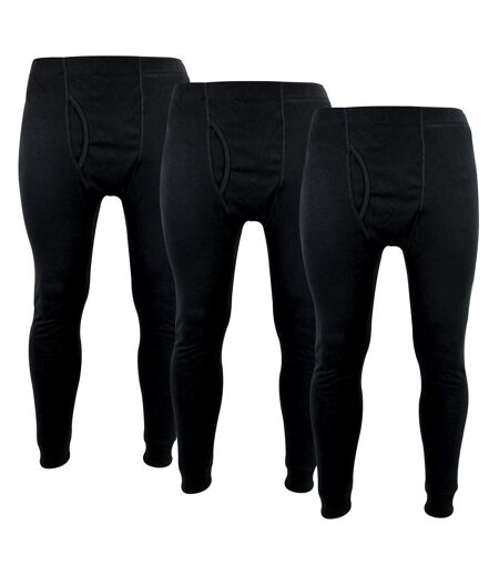 3 Pack Mens Thermal Long Johns | Winter Base Layer Underwear Bottoms
