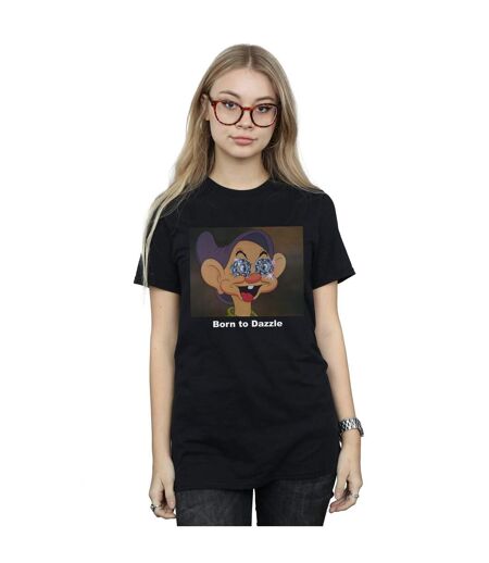 Disney Womens/Ladies Dopey Born To Dazzle - T-shirt boyfriend en coton (Noir) - UTBI18241