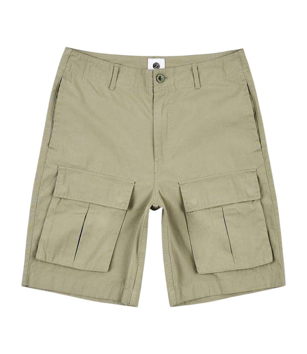 Mens Cotton Cargo Shorts Green Pretty Green-1