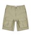Mens Cotton Cargo Shorts Green Pretty Green-1