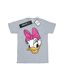 Disney Femme/Ladies - T-shirt en coton boyfriend à tête de canard marguerite peinte (Gris sportif) - UTBI36443-1
