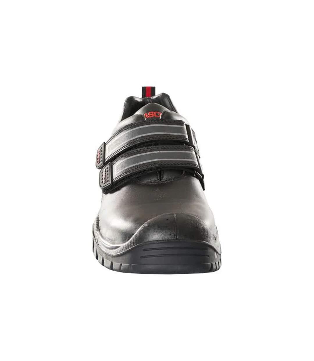 Mens Footwear Industry Leather Hook And Loop Safety Shoes Black Mascot-3