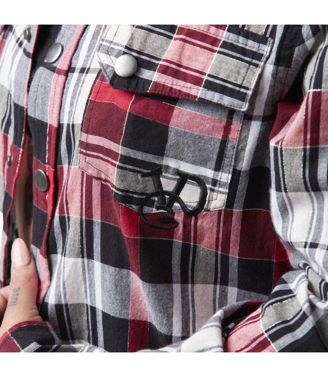 Chemise femme à carreaux tissés en coton Woven Checks Vondutch