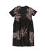 Womens/ladies Scary Teddy Midi Tie Dye Smock Dress Charcoal The Nightmare Before Christmas-3