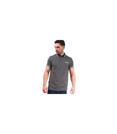 Polo Motif/style Géométrique Homme Bleu Marine Basilic Lambretta