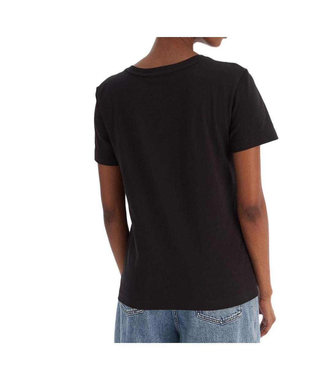 T-Shirt noir femme calvin klein jeans archive lv047b205g-2