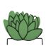 Lot de 3 Déco Murales Cactus 46cm Vert & Noir-2