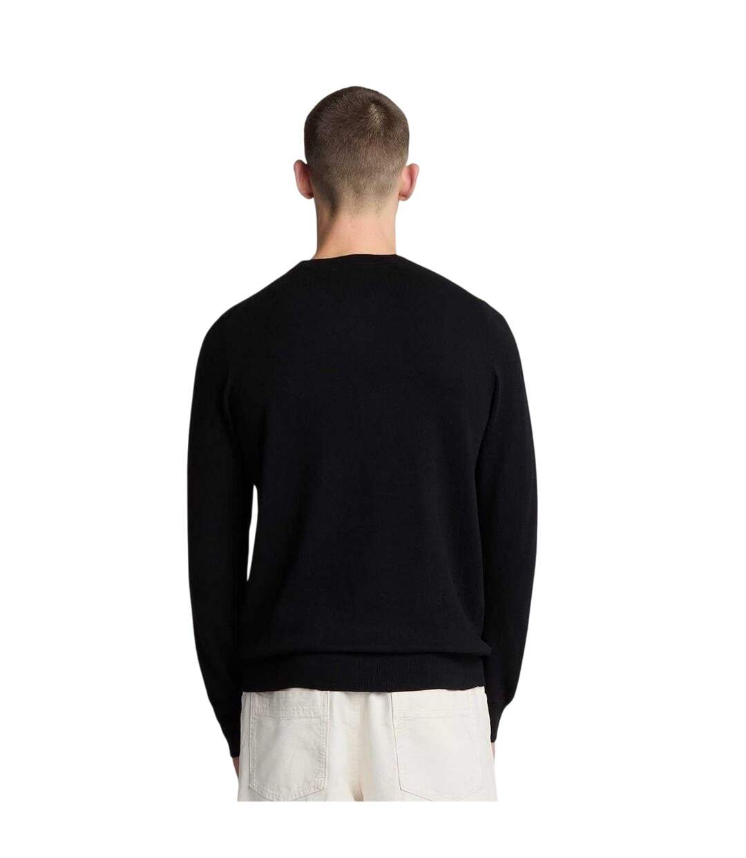 Sweat Col Ras-du-cou Motif/style Logo Brodé Homme Noir Lyle & Scott-3