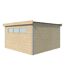 Chalet en bois profil aluminium contemporain 14.82 m² Sans option