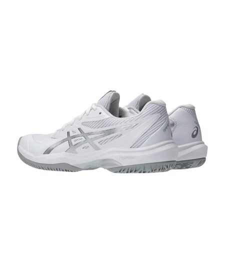 Womens/ladies Game Tennis Shoes White Silver Asics