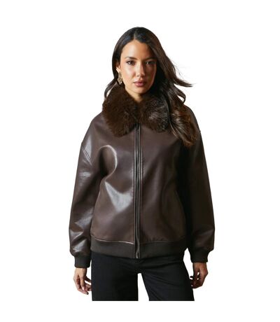 Blouson d'aviateur femme chocolat Principles