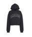 Womens/ladies Logo Relaxed Fit Varsity Hoodie Black Mars The Label-2