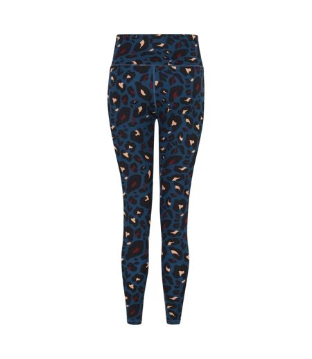 Womens/ladies influential animal print gym leggings moonlight denim Dare 2B