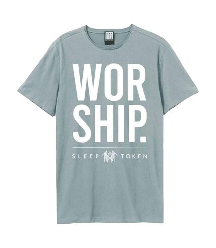 Unisex adult worship sleep token t-shirt strange blue Amplified