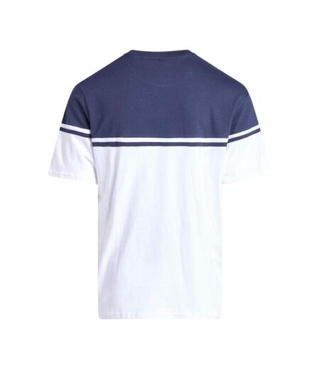 T-shirt blanc/marine homme fila print