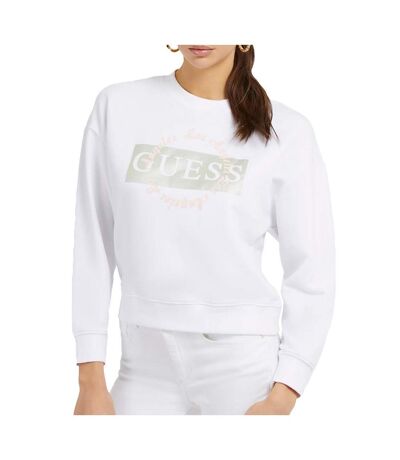 Sweat Blanc Femme Guess Deviner - S