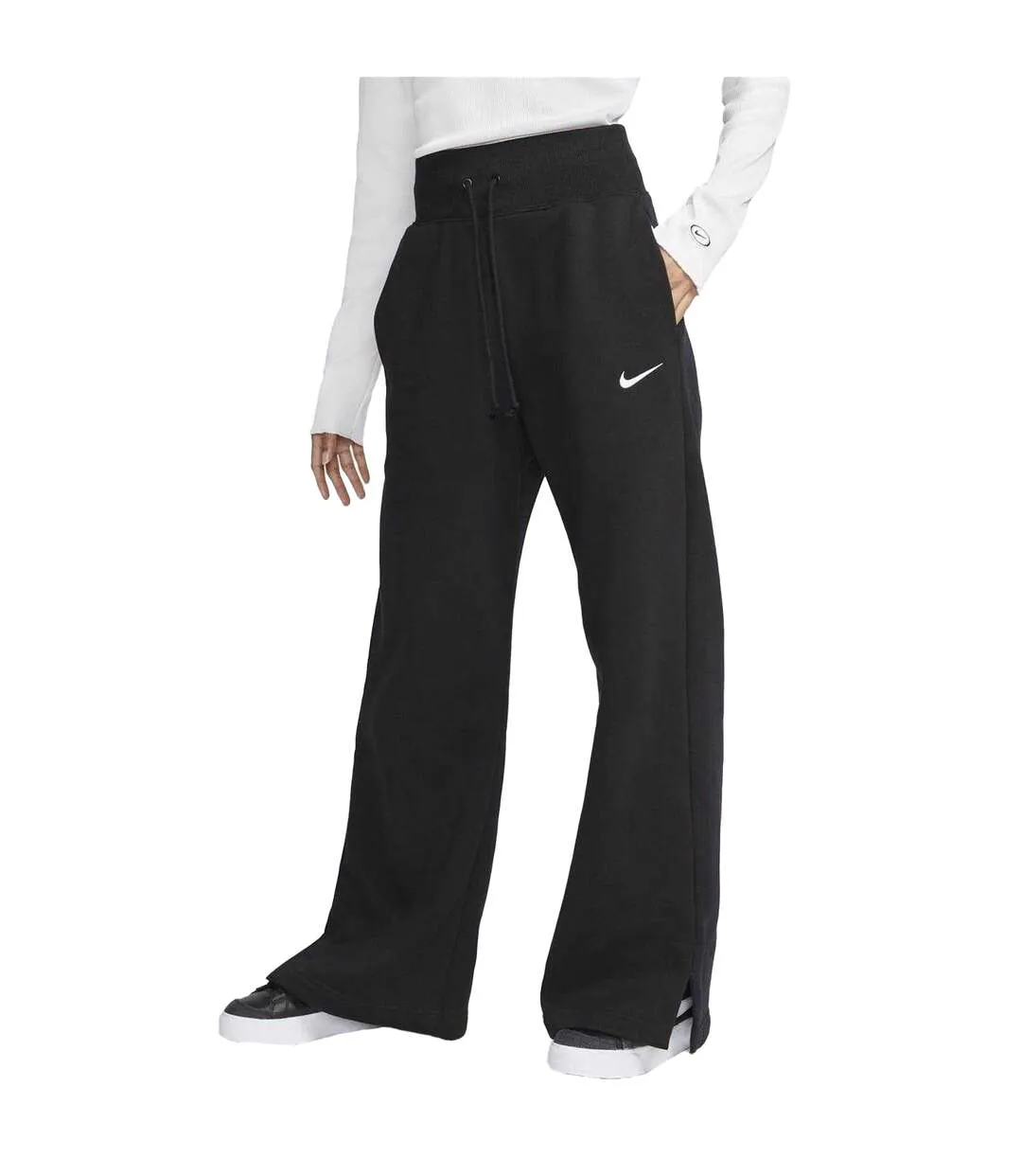 Womens/ladies High Waist Sweatpants Black Nike-1