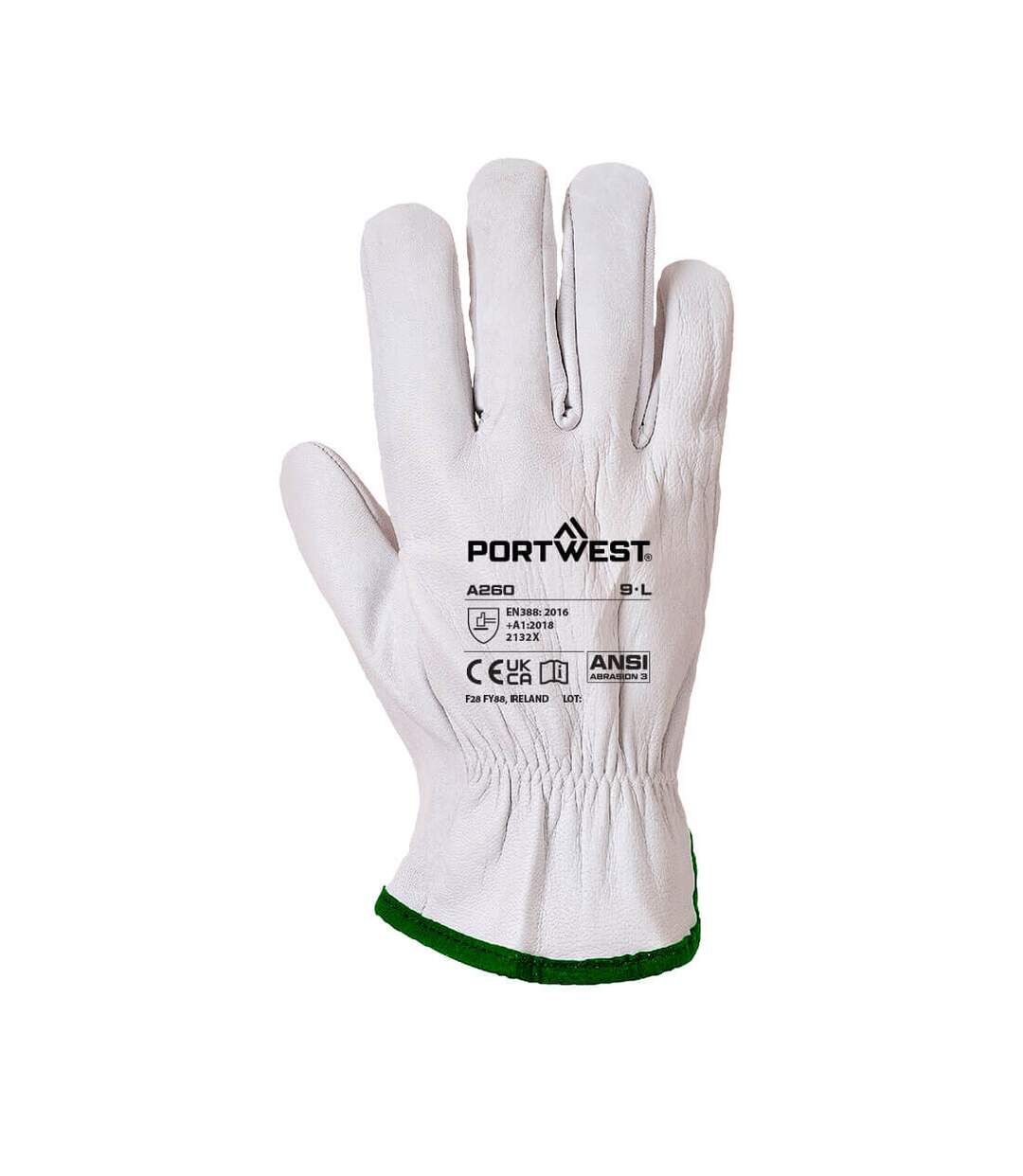 A260 oves leather driver gloves m grey Portwest-2