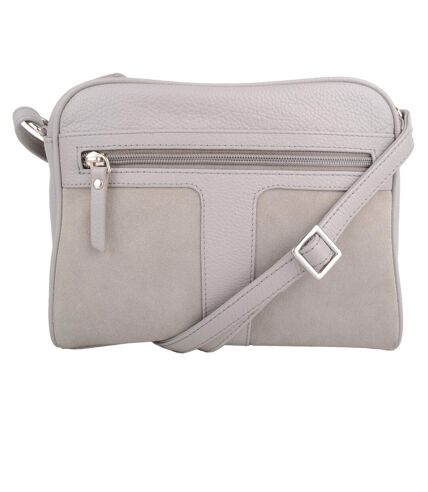 Womens/ladies margot suede handbag one size light grey Eastern Counties Leather