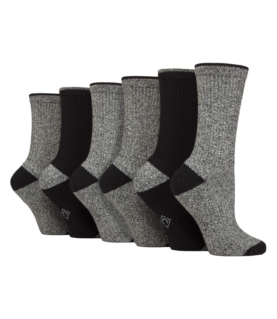 6 Pairs Ladies Water Repellent Midweight Outdoor Socks for Hiking & Walking-1