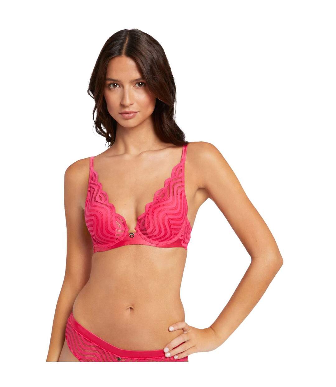 Soutien-gorge ampliforme coques moulées rose Romane-2