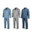 OZABI Pyjama Homme Boutonné Pack de 3, Coton Doublé Polaire, Manches Longues-1