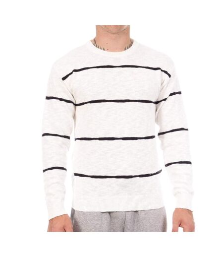 Pull blanc/noir homme teddy smith lizio