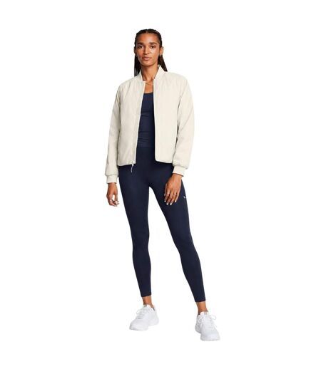 Womens/ladies Solid Bomber Jacket White Under Armour