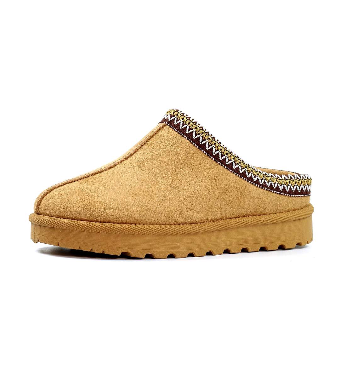 Chaussons Mules Nepal Femme Brun Clair Lunar-1