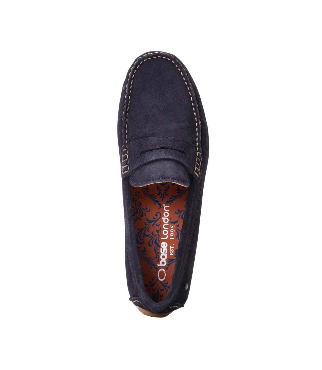 Mens Collins Driver Suede Loafers Navy Base London-4