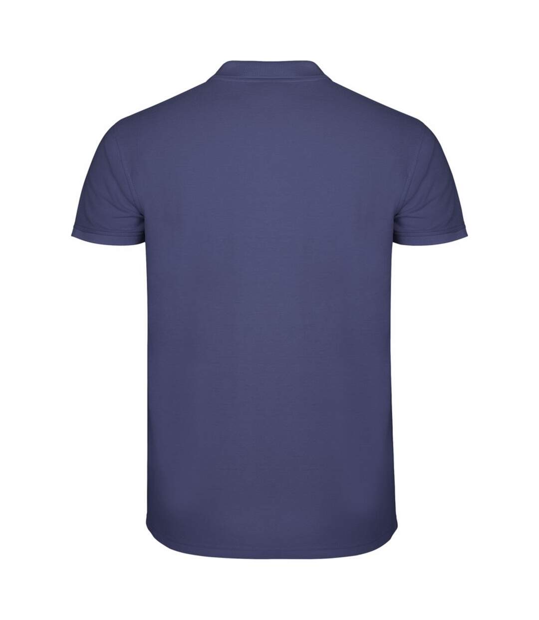 Mens star short-sleeved polo shirt blue denim Roly