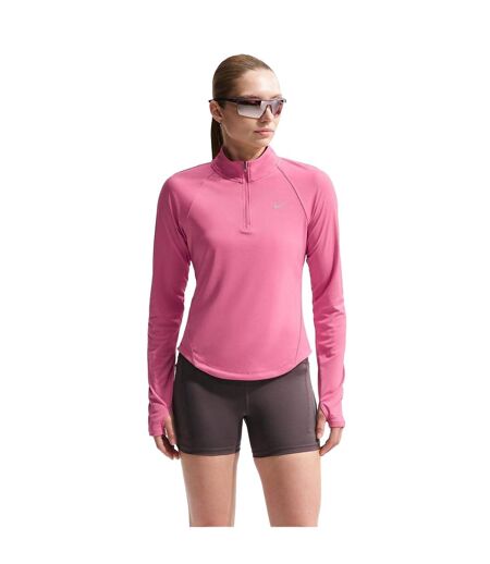 Haut Manches Longues Course À Pied Motif/style Swoosh Femme Rose Pâle Nike