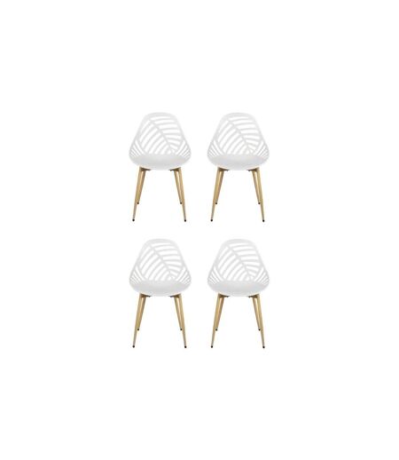 Lot de 4 Chaises de Jardin Alameda 83cm Blanc