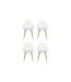 Lot de 4 Chaises de Jardin Alameda 83cm Blanc