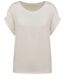T-shirt écoresponsable manches à revers - Femme - PAT309 - beige ivoire-2
