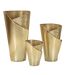 Lot de 3 Vases en Métal Flosty 75cm Or-1
