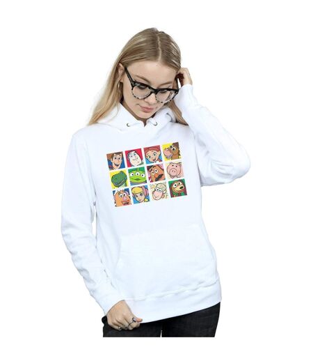 Disney - Sweat à capuche TOY STORY CHARACTER SQUARES - Femme (Blanc) - UTBI15187