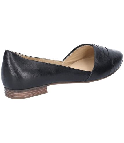 Hush Puppies Womens/Ladies Marley Ballerina Leather Slip On Shoes (Black) - UTFS6113
