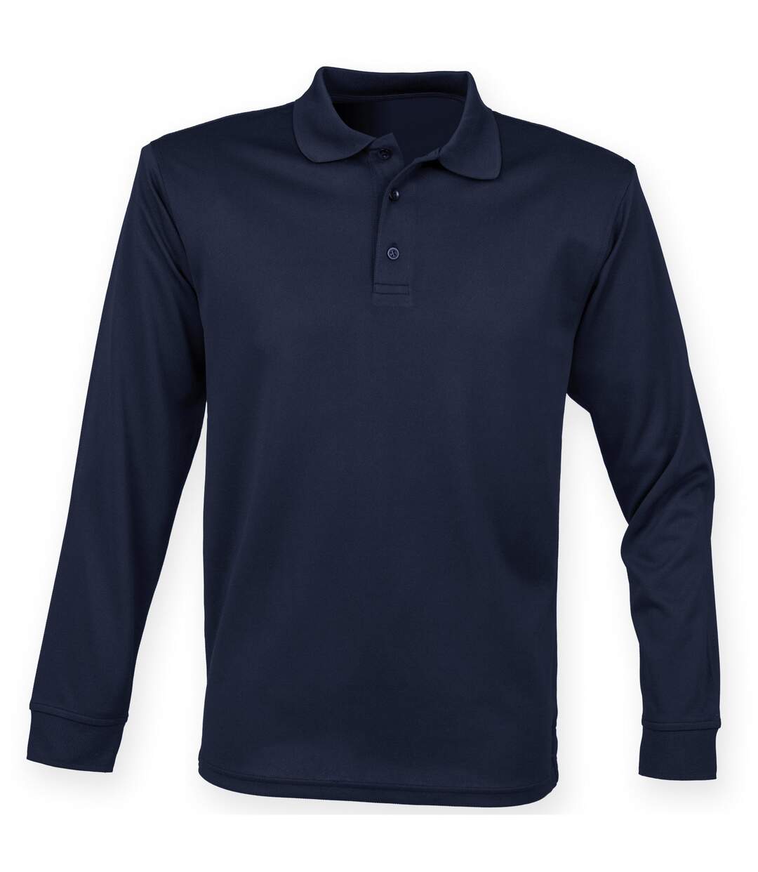 Polo À Manches Longues Hommes Bleu Marine Henbury-2