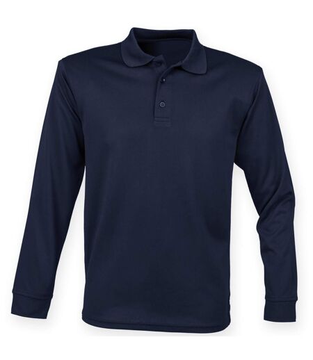 Polo À Manches Longues Hommes Bleu Marine Henbury