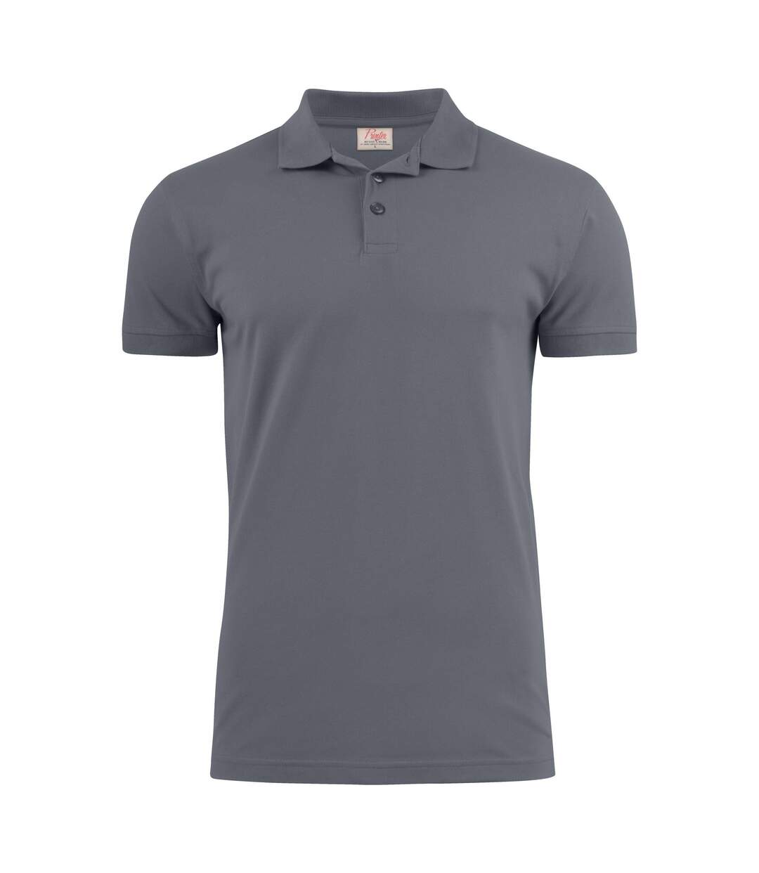 Mens Surf Stretch Polo Shirt Steel Grey Printer-2