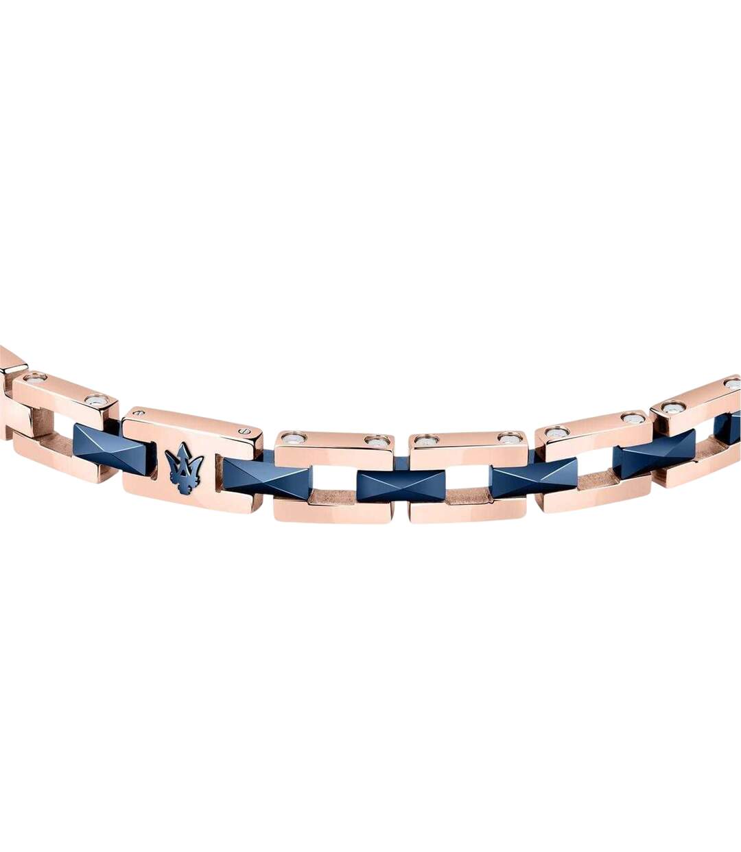 Mens Enamelled Link Bracelet One Size Rose Gold Maserati-2